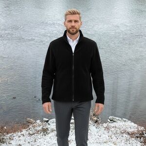 Vintage Denali Made in USA Black Sherpa Fleece Jacket Men’s Large Zip Up